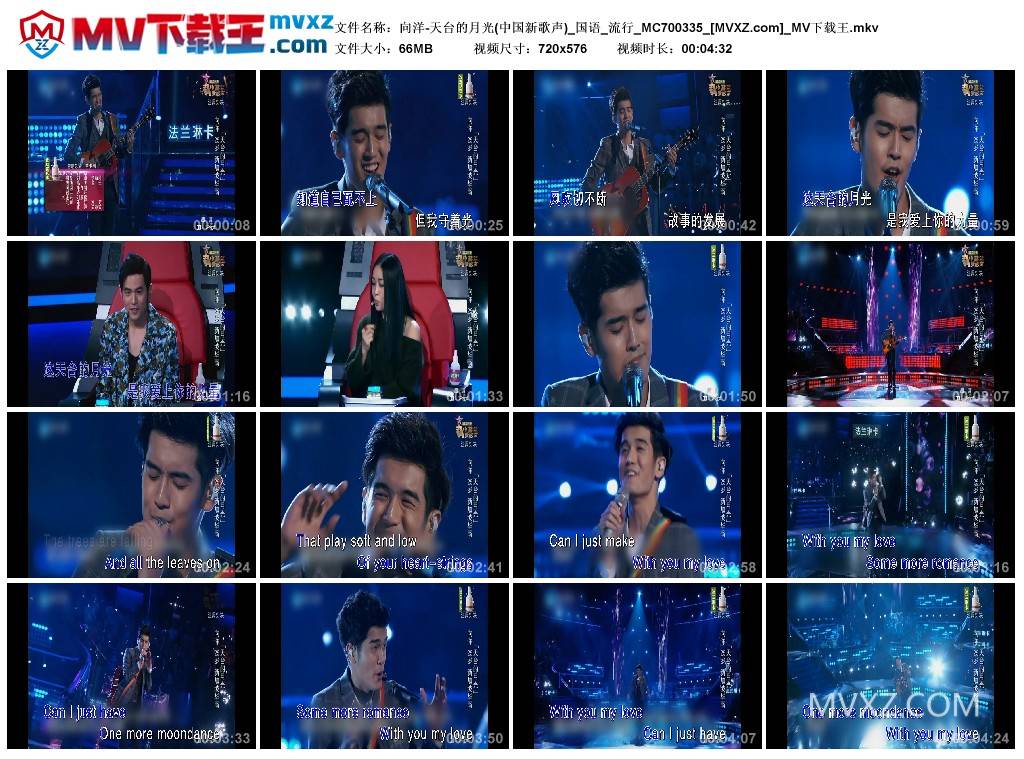 向洋-天台的月光(中国新歌声)_国语_流行_MC700335